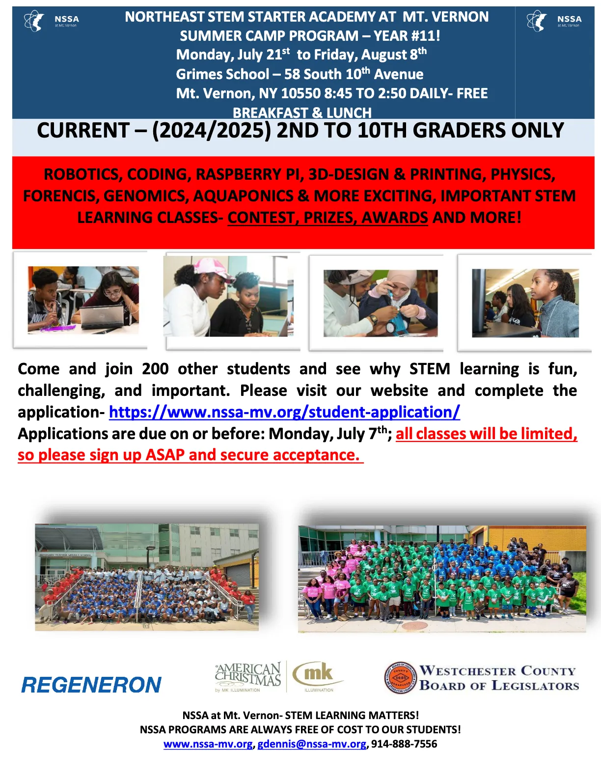 2025 NORTHEAST STEM SUMMER CAMP PROGRAM FLYER